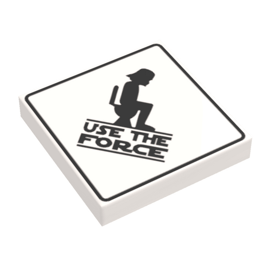 Use the Force Restroom Funny Minifig Sign made using LEGO part - 