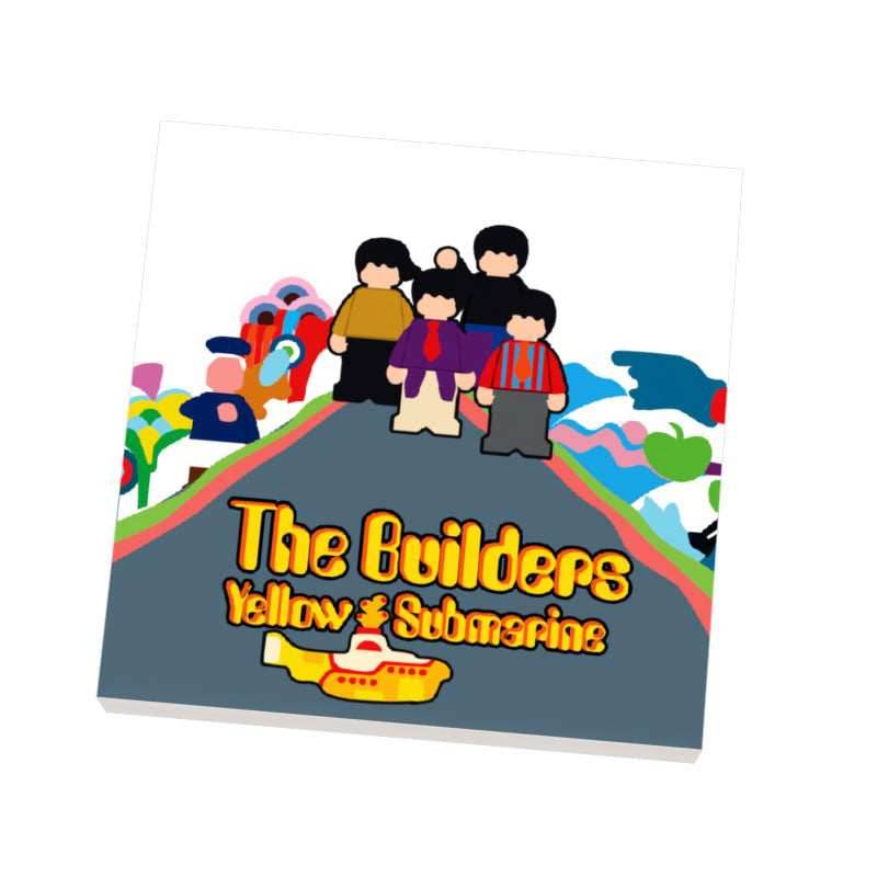 Builders Yellow Submarine Music Album Cover (2x2 Tile) - B3 Customs - 