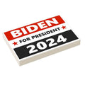 Biden 2024 Election USA Campaign Sign (2x3 Tile) made using LEGO part - B3 Customs - 