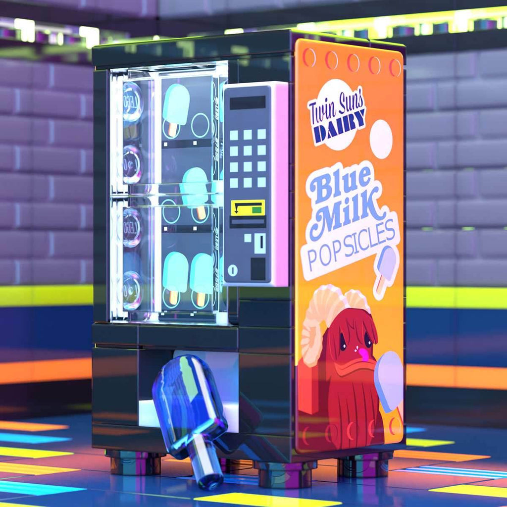 Blue Milk Popsicles Vending Machine Building Set made using LEGO parts - B3 Customs - 