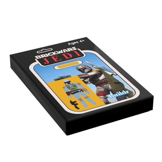 Boba Vintage Action Figure Tile (2x3) made from LEGO parts - 