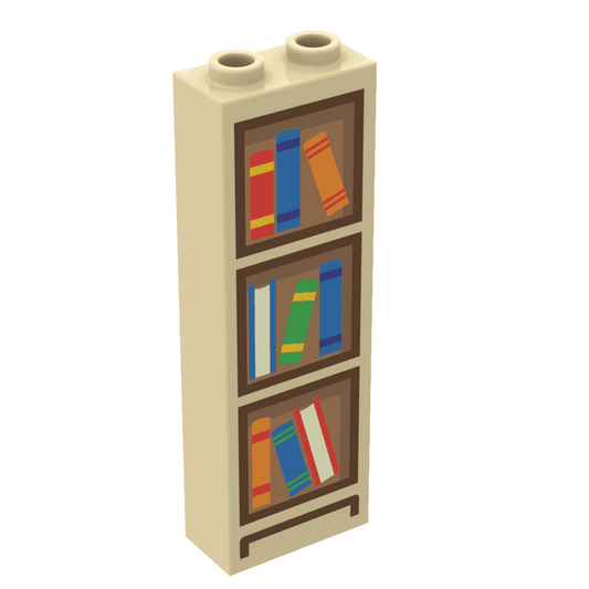 Bookshelf (1x2x5 Brick) made using LEGO parts - B3 Customs - 