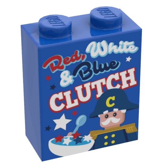 B3 Customs® Red, White & Blue Capt. Clutch Cereal (1 x 2 x 2 Brick) - 