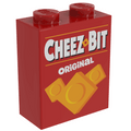 Cheez-Bits Minifig Snack Box made using LEGO part - B3 Customs - 
