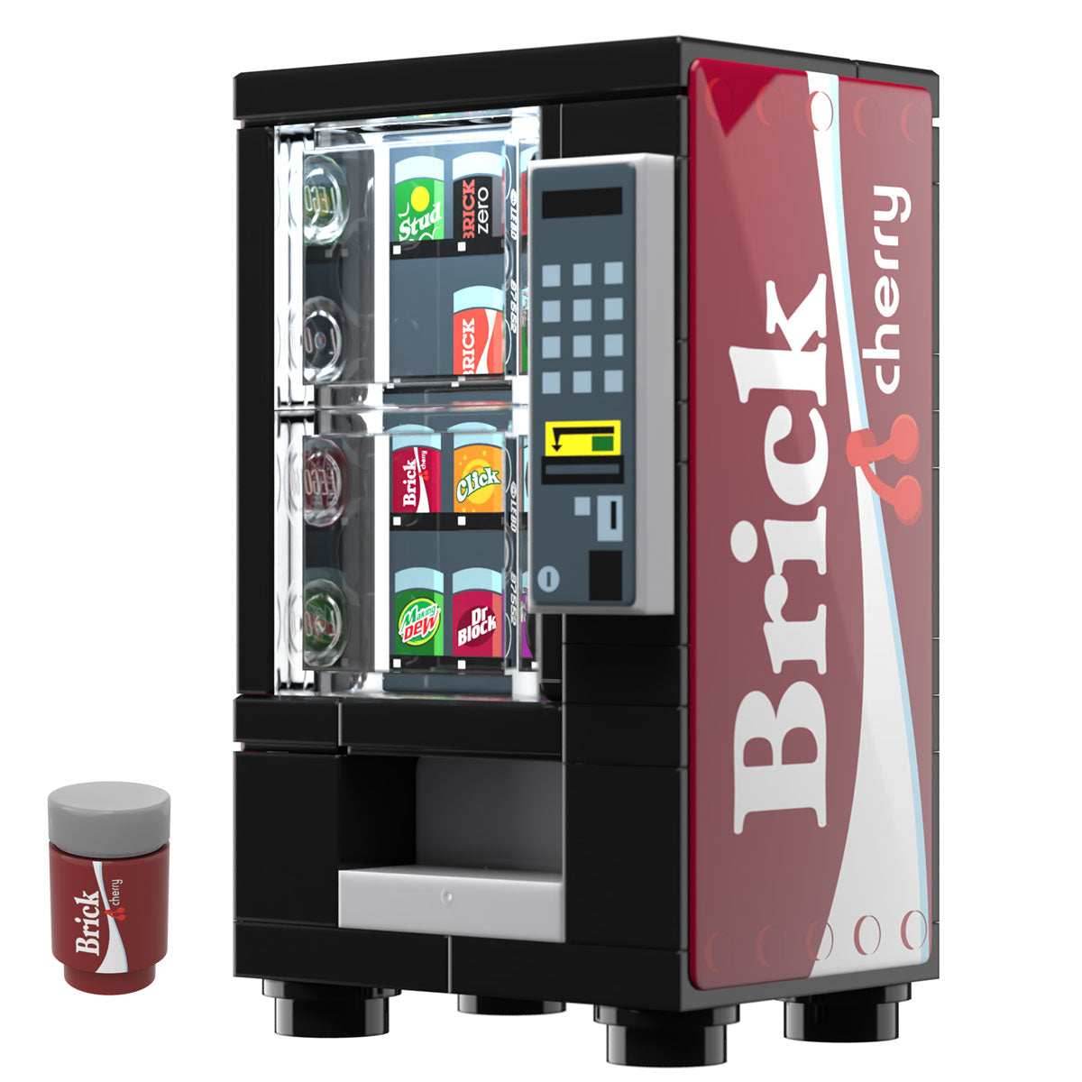Cherry Cola Soda Vending Machine made using LEGO parts - 