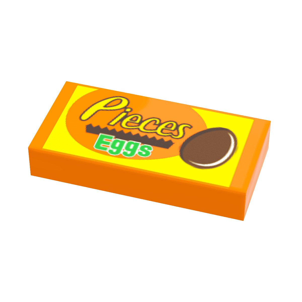 Pieces Chocolate Eggs (Easter) - B3 Customs® Printed 1x2 Tile - 