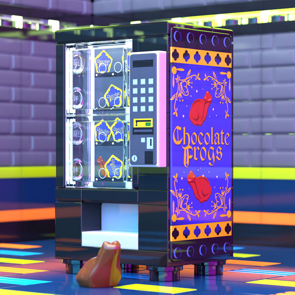 B3 Customs® Chocolate Frogs Vending Machine Building Set