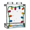 Window with Christmas Lights made using LEGO part 1x2x2 Panel - B3 Customs - 