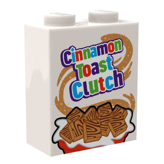 Cinnamon Toast Clutch Cereal Custom Printed 1x2x2 Brick made using LEGO part - 
