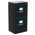 Filing Cabinet for Minifigs made using LEGO parts - B3 Customs - Black