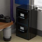 Filing Cabinet for Minifigs made using LEGO parts - B3 Customs - Black