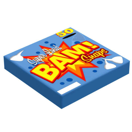 BAM! Snaps Minifig Fireworks (2x2 Tile) for Minifigs, 4th of July made using LEGO parts - 