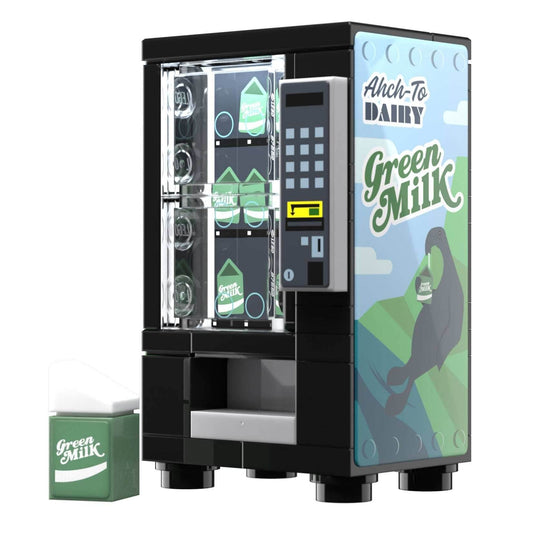 Green Milk Vending Machine Building Set made using LEGO parts - B3 Customs - 