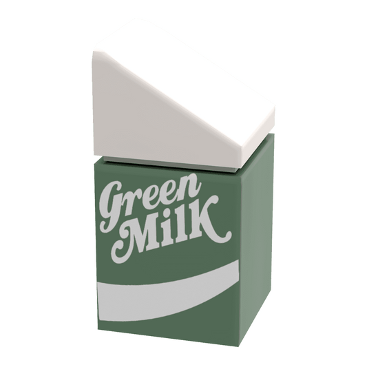 Green Milk Carton made from LEGO parts - B3 Customs - 