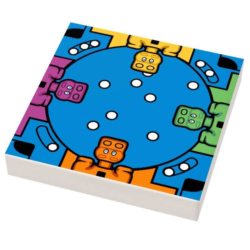 Hangry Hippos Custom Printed 2x2 Tile made using LEGO part - 