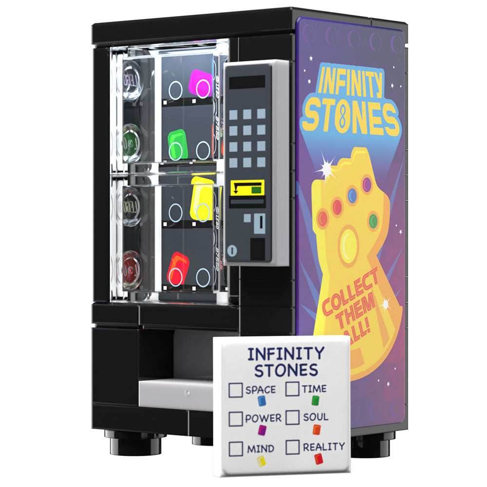 Infinity Stones Vending Machine Custom Building Set made using LEGO parts - B3 Customs - 