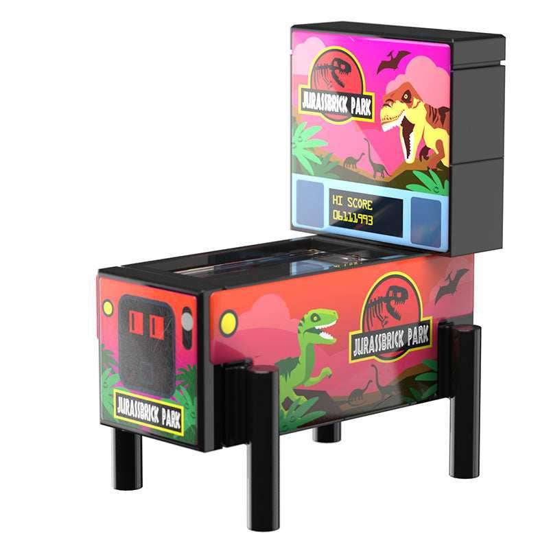 Jurassbrick Park - B3 Customs Pinball Arcade Machine Building Set made using LEGO parts - 