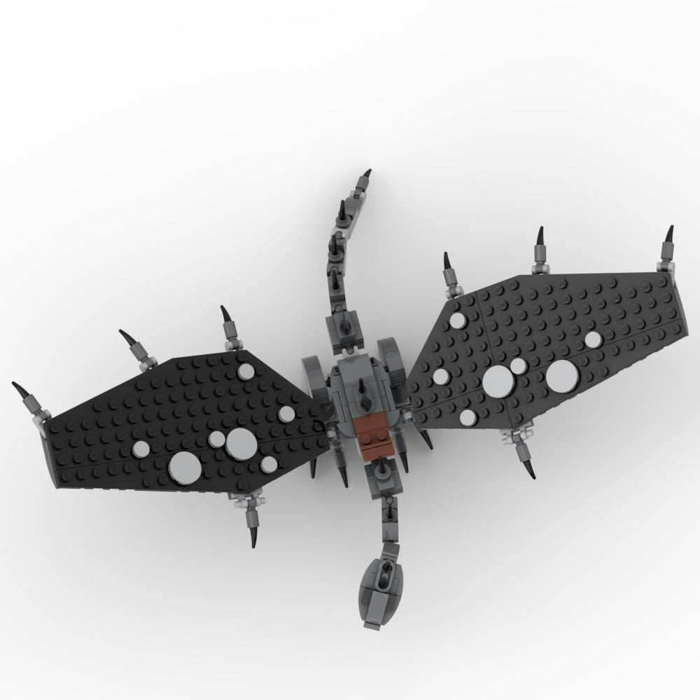 Custom Fell Beast w/ Ringwraith Minifig Building Set made using LEGO parts - B3 Customs - 