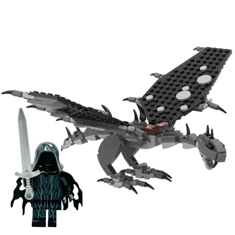 Custom Fell Beast w/ Ringwraith Minifig Building Set made using LEGO parts - B3 Customs - 
