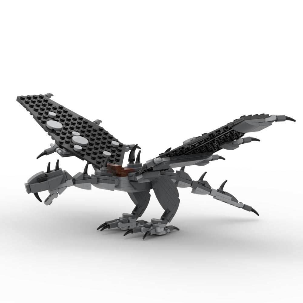 Custom Fell Beast w/ Ringwraith Minifig Building Set made using LEGO parts - B3 Customs - 