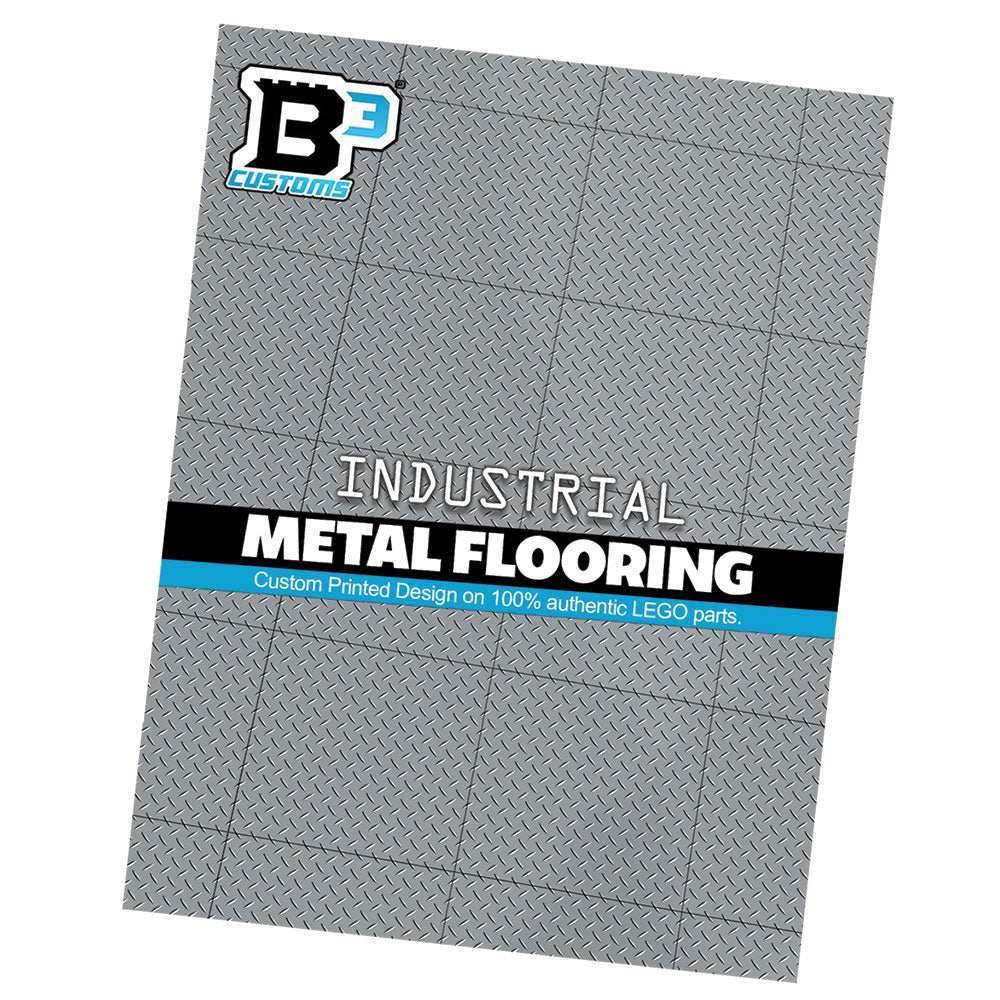 Industrial (Metal) Flooring 6x6 Tilesmade with LEGO parts - Pack of 10 - 