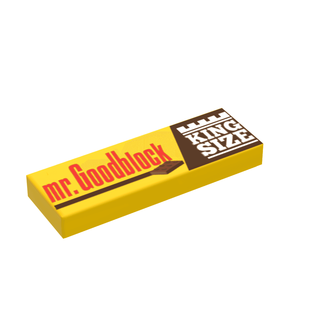 King Size Mr. Goodblock - B3 Customs® Printed 1x3 Tile - 