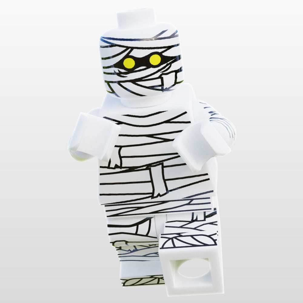 Halloween Mummy Minifig made using LEGO parts - B3 Customs - 