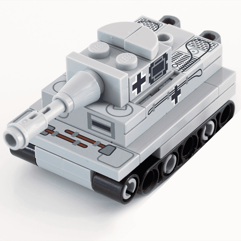 Custom Mini Panzer Tank made using LEGO parts - B3 Customs - 