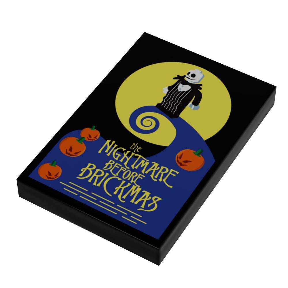 The Nightmare Before Brickmas Movie Cover (2x3 Tile) - B3 Customs - 