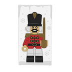 Christmas Nutcracker, Toy Soldier Winter Village 4x6 Glass Window made with LEGO part - B3 Customs - 