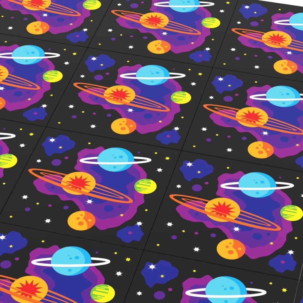 B3 Customs® 80's Arcade Carpet (Planets) - Custom Printed 6x6 Tile for LEGO MOCs - 