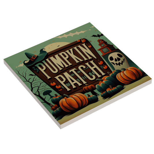 Pumpkin Patch Halloween Sign (6x6 Tile) - B3 Customs - 