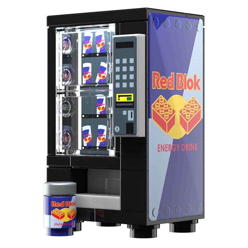 Red Brick Energy Drink Vending Machine made using LEGO parts - B3 Customs - 