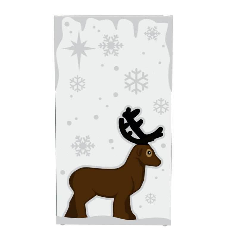 Christmas Reindeer Winter Village 4x6 Glass Window made with LEGO part - B3 Customs - 