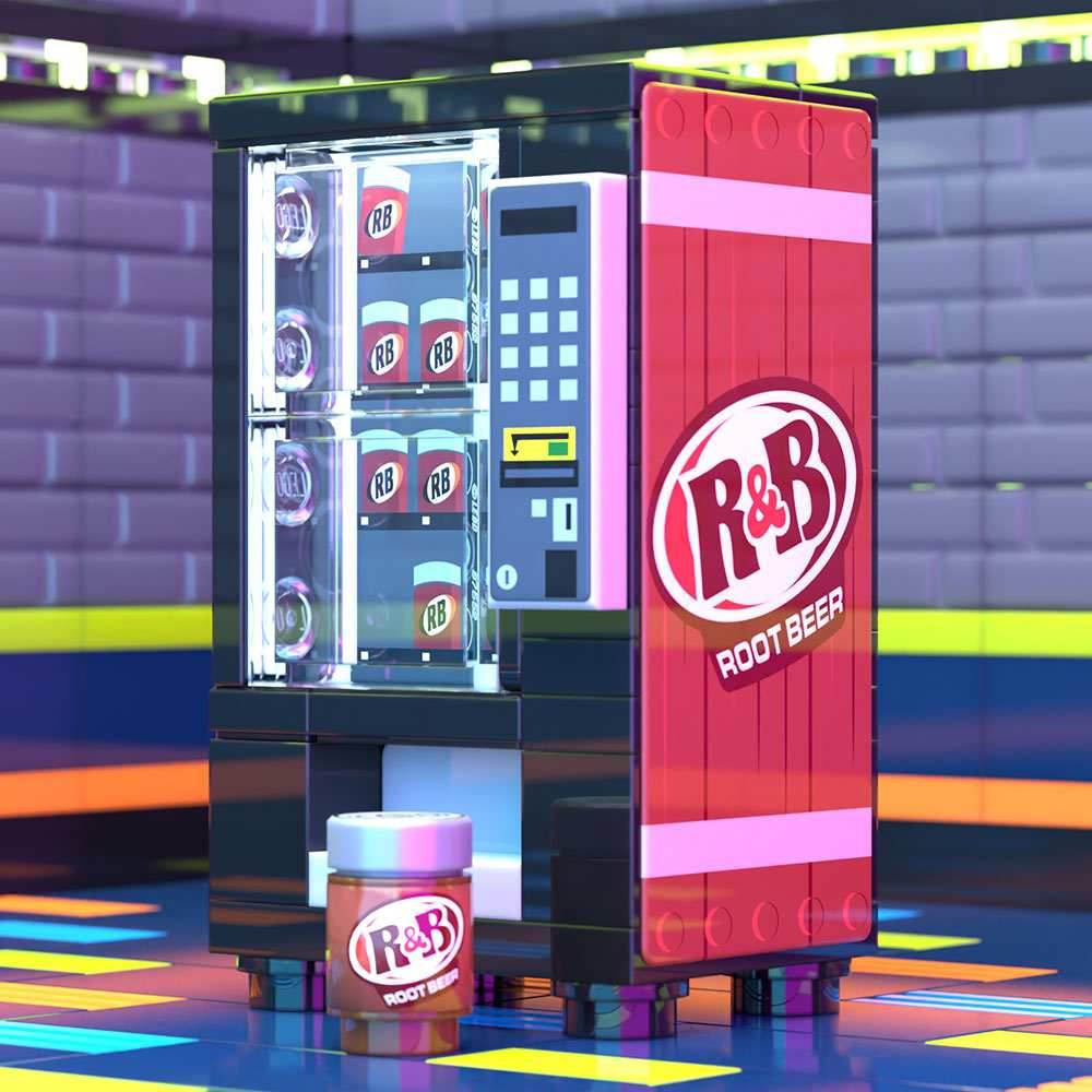 R & B Root Beer - B3 Customs Soda Vending Machine - 