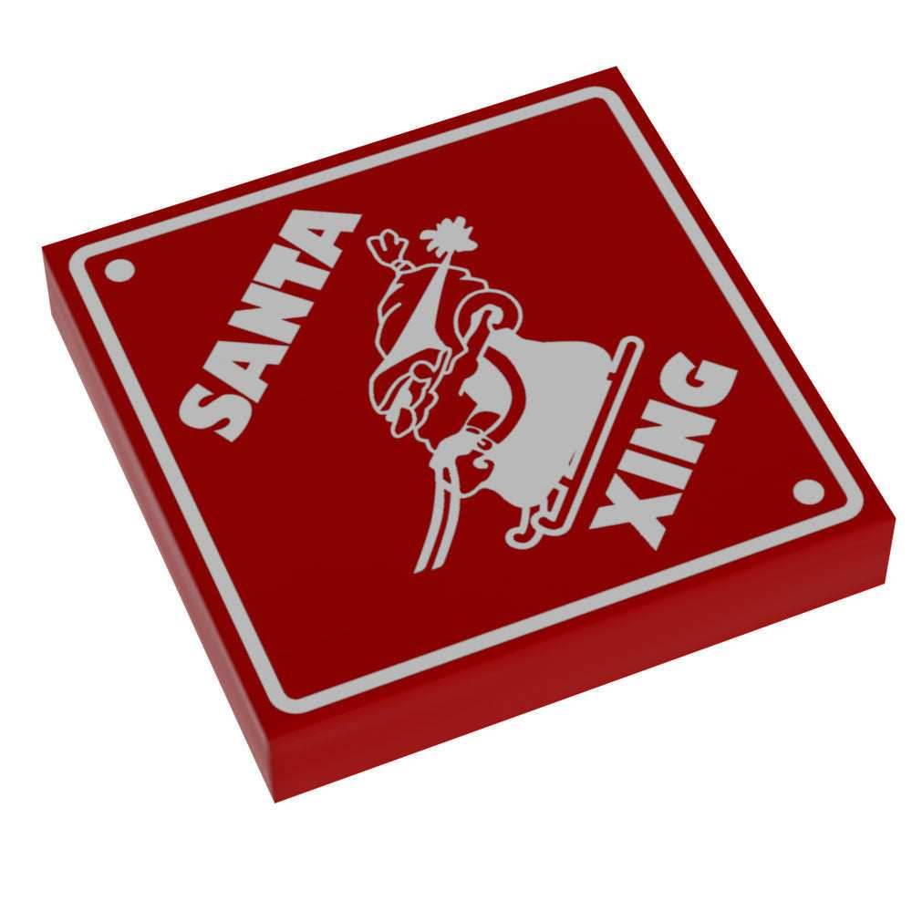 Santa Xing Sign made using LEGO part - B3 Customs - 