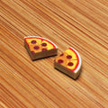 2 Slices of Pepperoni Pizza - Custom Printed (1x1 Curved Tile) made using LEGO parts - 