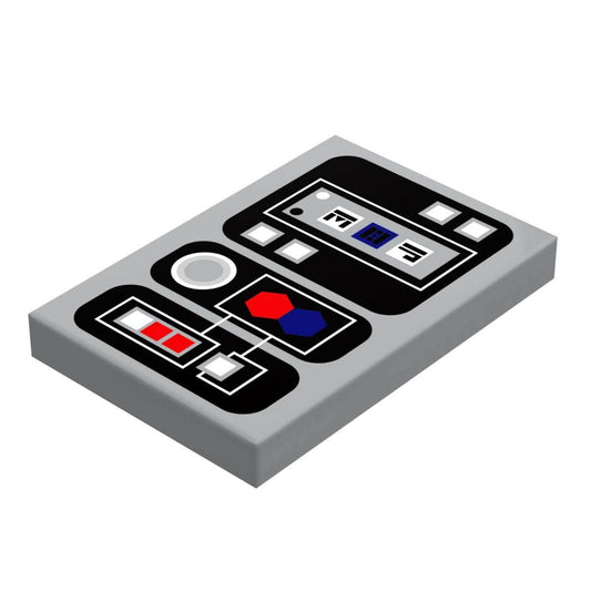 Control Panel #2 for Star Wars/Space (2x3 Tile) - B3 Customs using LEGO parts - 