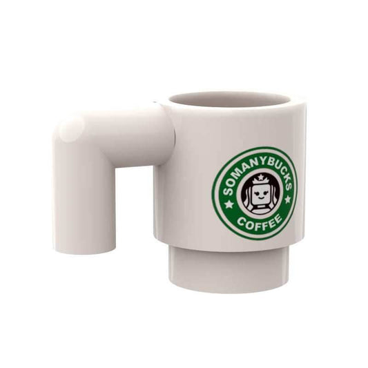 Somanybucks Coffee Mug for Minifigs made from LEGO part - B3 Customs - 