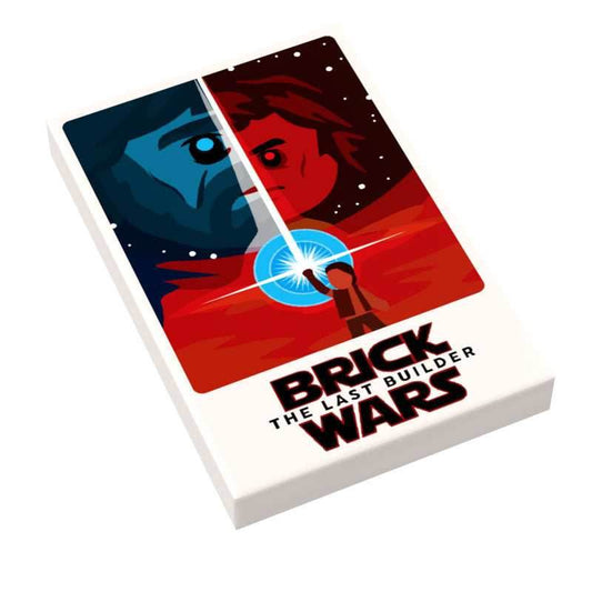 Brick Wars: The Last Builder (EP. 8) Movie Tile Cover (2x3 Tile) made using LEGO part - B3 Customs - 
