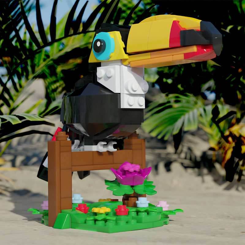 Toucan - Custom Building Set using LEGO parts - 
