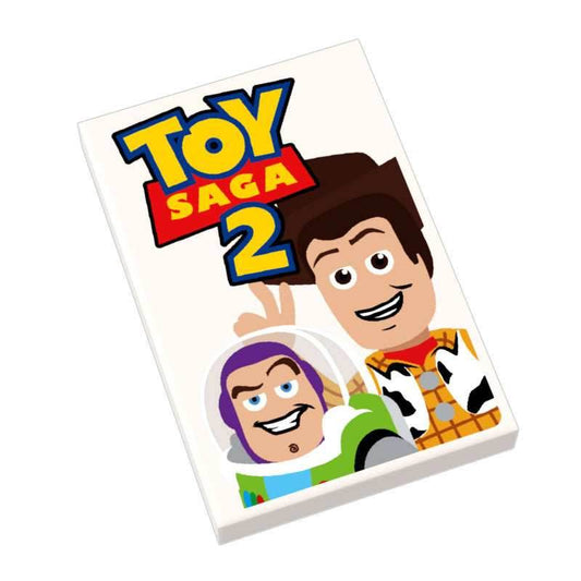 Toy Saga 2 Movie Cover (2x3 Tile) made using LEGO part - B3 Customs - 