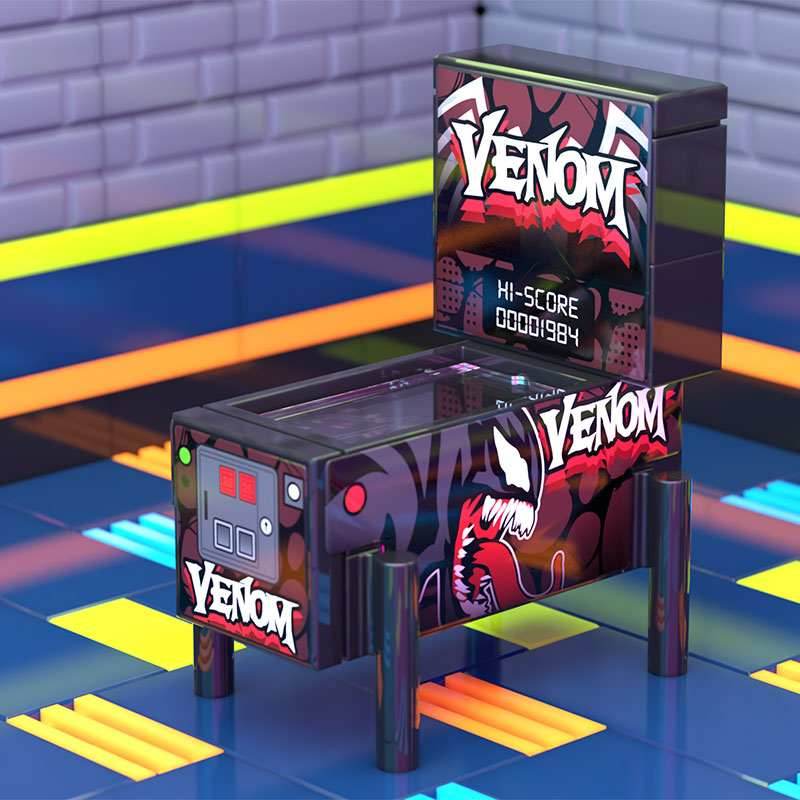 Venom Pinball Arcade Machine Building Set made using LEGO parts - 