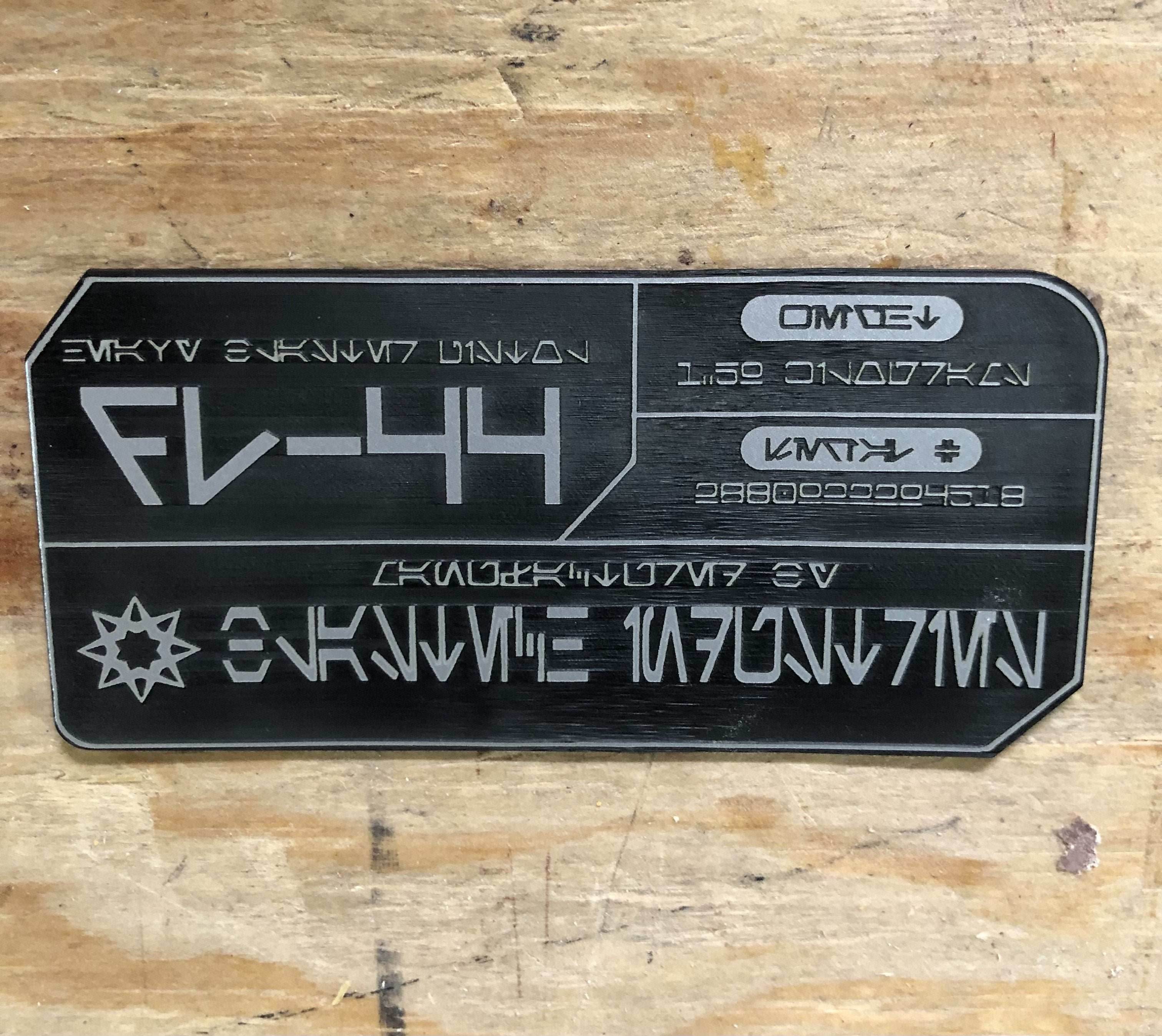 Custom Star Wars DL-44 Blaster Plaque - 