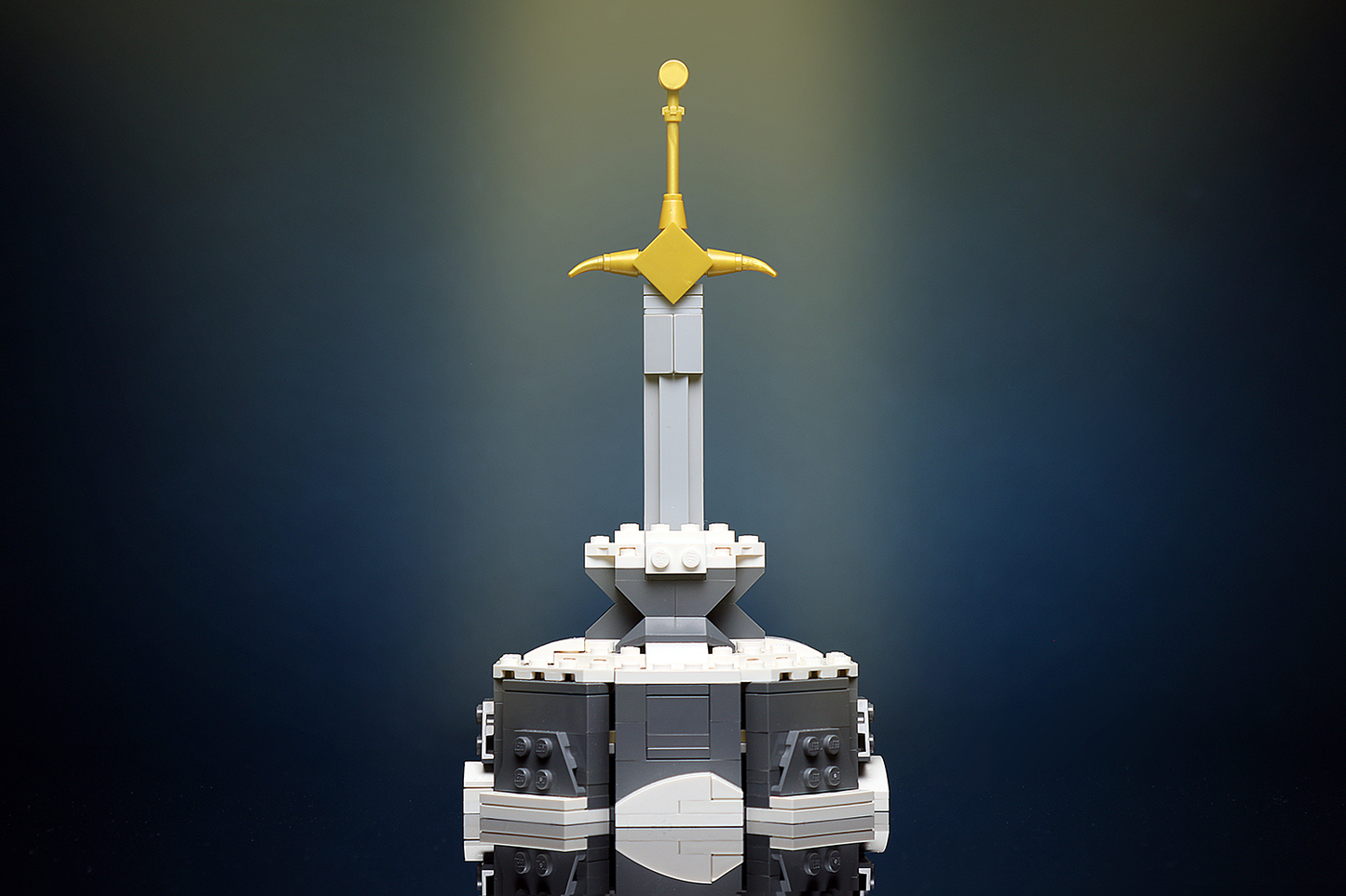 Custom Sword in the Stone MOC made using LEGO elements