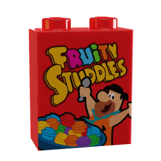 Fruity Studdles Cereal 1x2x2 Brick on LEGO part - 