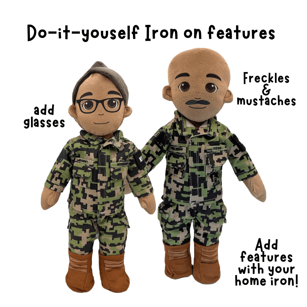 Custom Plush Doll - Add Mustache, Freckles, Glasses, and More | DIY Friendly