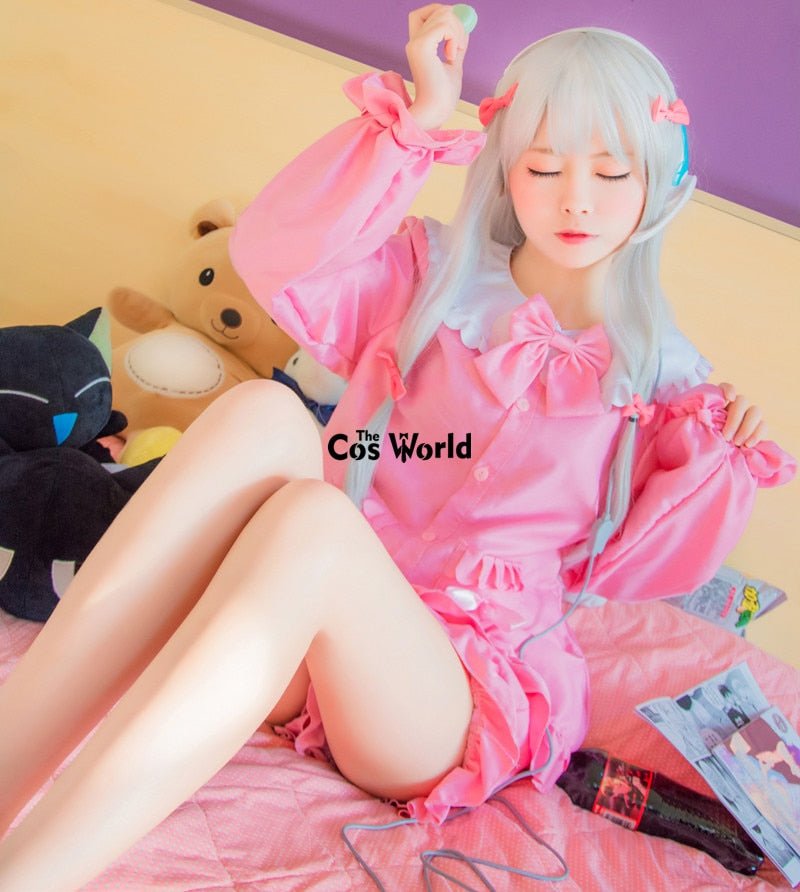 Cute Pajamas Nightgown Sleepwear Tops Pants Uniform Outfit Anime Cosplay Costumes