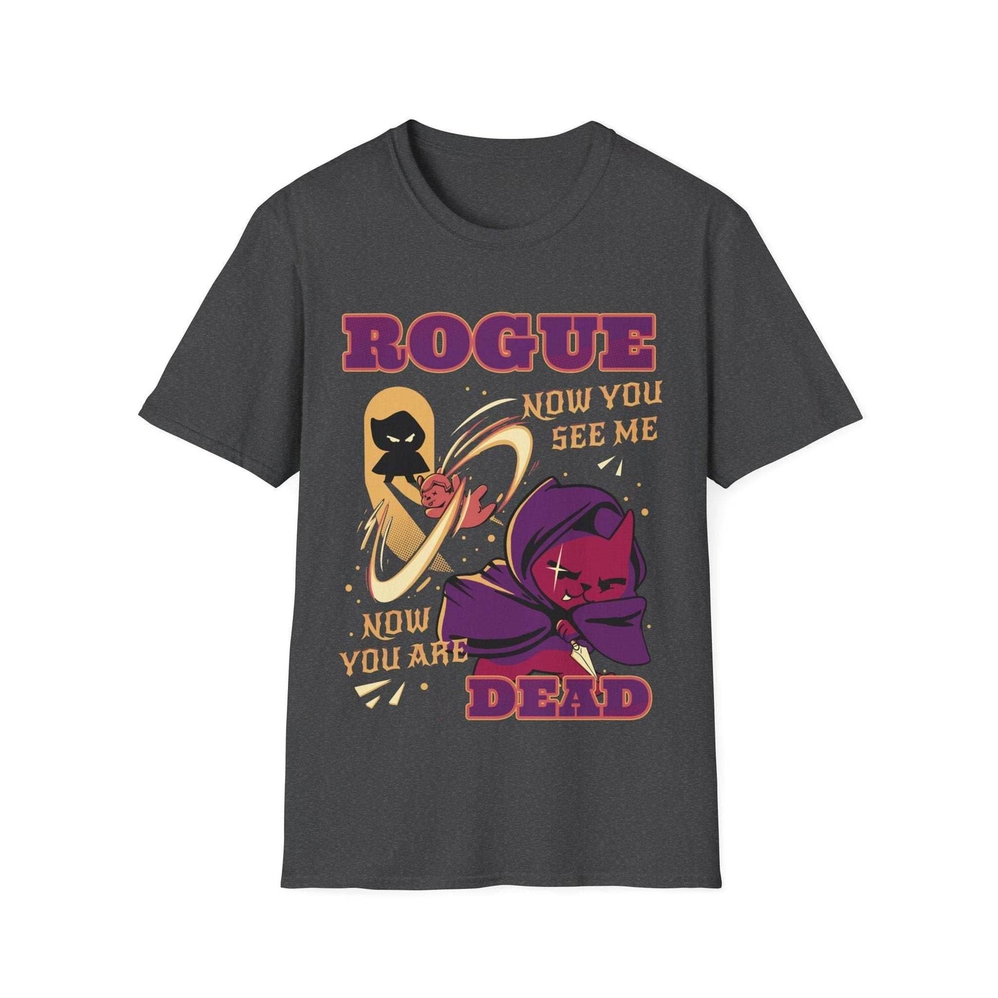 Cute Rogue DnD T-Shirt - Dark Heather / S