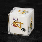 Unique dice sets: cute cartoon smiling cat resin dnd dice sets